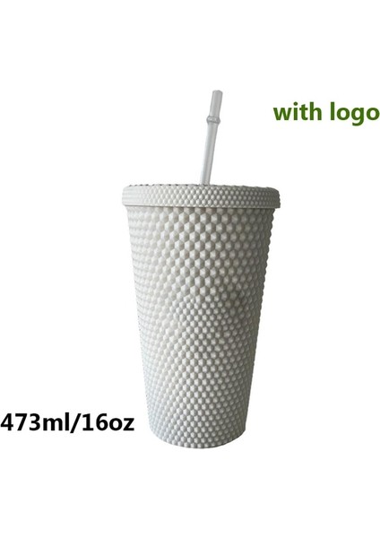 D 05 743ML 710ML/473ML Saman Bardak Logolu Süt Çay Drinkware 2 Katmanlı Elmas Radyant Su Şişeleri Hediye Plastik Yeniden Kullanılabilir Kahve Kupaları (Yurt Dışından)