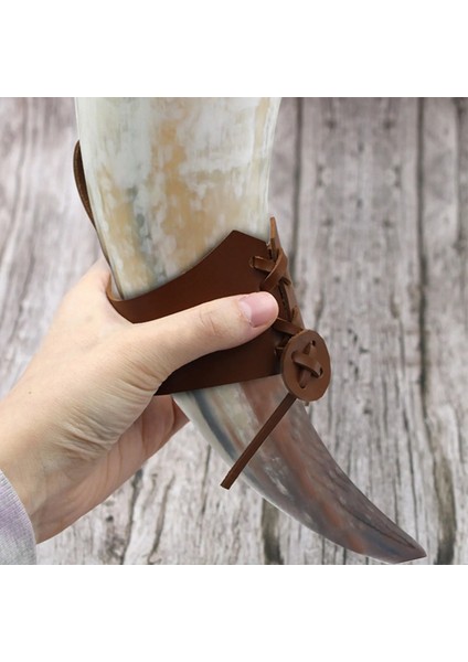 Hiçbir Fincan Keçi Boynuzu Kupa Içme Kapağı Boynuz Kupa Viking Mead Boynuz Içme Bardağı Kapağı Suni Deri (Yurt Dışından) fiyatları