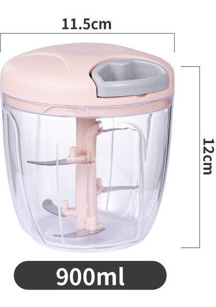 Pinkbig 500/900ML El Kıyıcı Manuel Halat Mutfak Robotu Silcer Parçalayıcı Salata Makinesi Sarımsak Soğan Kesici Mutfak Aracı Aksesuarları (Yurt Dışından)
