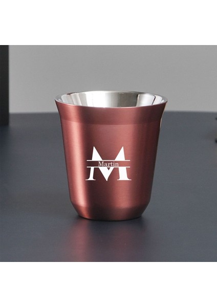 Gül Altın 160 ml Özel Ad Paslanmaz Çelik Espresso Bardak Çift Duvar Yalıtımlı Bardak Demitasse Bardak Kahve Fincanı Kahve Içmek Için, Ona Hediye (Yurt Dışından)