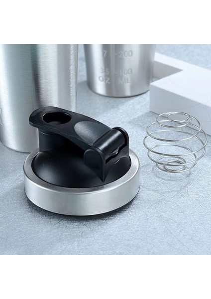 750ML Paslanmaz Çelik Shaker Şişe - Spor Su Bardağı |çırpma Teli ile Metal Su Şişesi Sızdırmaz Tasarım Taşınabilir Çalkalayıcı Şişeler (Yurt Dışından) modelleri