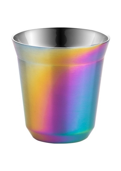 160ML Renkli 80-160ML 80/160ML Espresso Kupalar 304 Paslanmaz Çelik Çift Katmanlı Haşlanma Önleyici Kahve Sütlü Içecek Kahvaltı Fincanları Yalıtımlı Kahve Kupaları (Yurt Dışından)