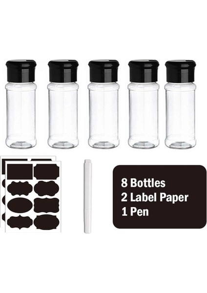 B1 Baharat Kavanozları Baharat Shaker Şişeleri Plastik Mutfak Baharat Depolama Çeşni Kavanoz Tuz Biber Kutuları Mutfak Baharat Organizatör Raf (Yurt Dışından)