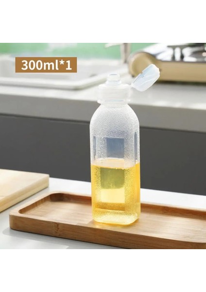 500 ml Sıkma Yağ Şişesi Ölçeği Sıkma Yağ Şişesi Flip Üst Kapaklı Çok Yönlü Mutfak Baharat Dağıtıcı Sıcak Sos Ketçap (Yurt Dışından)