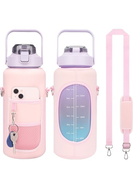 1 Adet Mavi Kapak 2l Su Şişesi Kapakları Büyük Kapasiteli Motivasyon Su Şişeleri Tutucu Çanta Termos Kol Drinkware Aksesuarları Sadece Kol (Yurt Dışından)