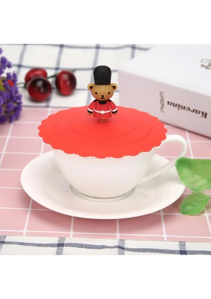 L Karikatür Yeniden Kullanılabilir Sevimli Anti-Toz Silikon Bardak Kapağı Çay Bardağı Kapağı Yeniden Kullanılabilir Silikon Kapak Mühür Kapağı Drinkware Emme Mühür Bardak Kapağı (Yurt Dışından)