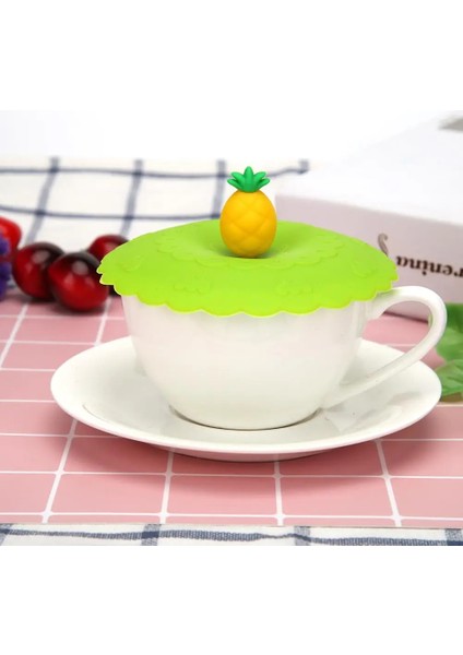 L Karikatür Yeniden Kullanılabilir Sevimli Anti-Toz Silikon Bardak Kapağı Çay Bardağı Kapağı Yeniden Kullanılabilir Silikon Kapak Mühür Kapağı Drinkware Emme Mühür Bardak Kapağı (Yurt Dışından)