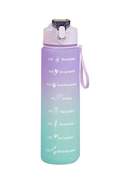 PURPLE1-900ML 800-2000ML 2 Litre Spor Su Şişesi Samanlı Erkek Kadın Spor Su Şişesi Açık Soğuk Su Bottlesc Zaman Marker ile Drinkware Yeni (Yurt Dışından)