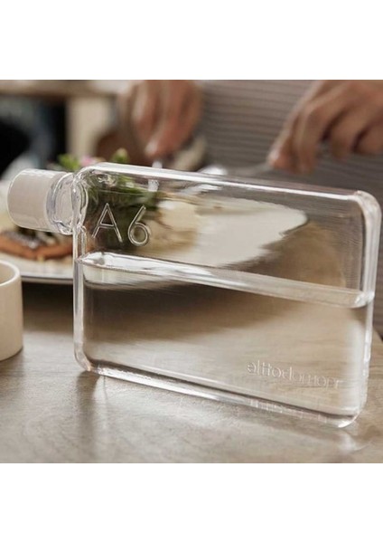 Kahve A5-420ML A5 A6 Kağıt Bardak Botlte Düz Su Şişesi Bpa Ücretsiz Şeffaf Kitap Taşınabilir Kağıt Pedi Su Şişesi Düz Içecekler Su Isıtıcısı Dizüstü Şişe (Yurt Dışından) indirimleri