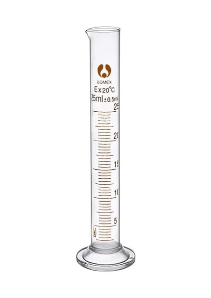 25ML 1 Adet Yeni Profesyonel Kalın Cam Mezun Ölçüm Silindiri Seti 5ml 10ML 25ML 50ML 100ML Ölçüm Silindiri Kiti Laboratuvar Kaynağı Için (Yurt Dışından)