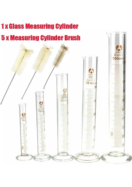 25ML 1 Adet Yeni Profesyonel Kalın Cam Mezun Ölçüm Silindiri Seti 5ml 10ML 25ML 50ML 100ML Ölçüm Silindiri Kiti Laboratuvar Kaynağı Için (Yurt Dışından)
