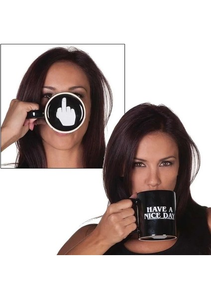 Beyaz Iyi Günler Kahve 350 ml Kupa Komik Orta Parmak Bardak ve Kupalar Kahve Çay Süt Için Yaratıcı Yenilik Doğum Günü Hediyeleri Kupalar (Yurt Dışından) modelleri