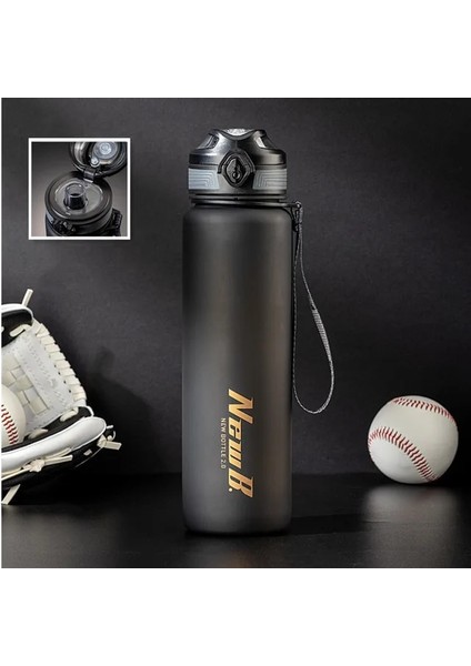 Siyah 1500ML 650ML/1000ML/1500ML Yüksek Kaliteli Tritan Malzeme Spor Su Şişesi Bisiklet Tırmanma Gym Fitness Içme Şişeleri Çevre Dostu (Yurt Dışından)