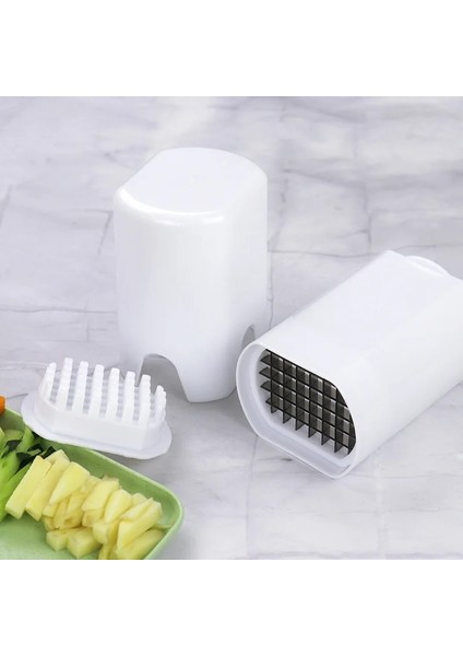 Beyaz Patates Dilimleyici Kesici Patates Kızartması Dilimleyici Gıda Sebze Dicer Sebze Kesicisi Meyve Kesme Aleti Patates Kızartması Kesim Mutfak Alet (Yurt Dışından) fırsatları