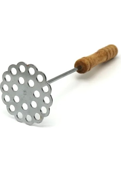 Ahşap Saplı 2 1pc Manuel Patates Ezici Paslanmaz Çelik Pres Püresi Pirinç Ezici Mutfak Gadget'ı Pürüzsüz Patates Püresi Meyve Kırıcı Yapmak Için (Yurt Dışından)