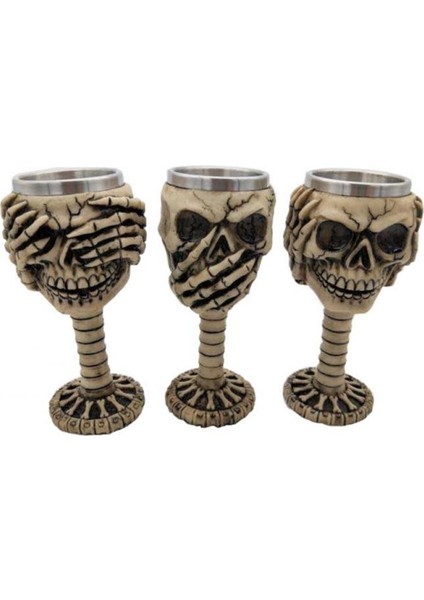08 301-400 ml Yaratıcı Kafatası Kupalar Serin Bira Kupa 3D Reçine ve Paslanmaz Çelik Kahve Fincanları ve Kupalar Su Bardağı Şarap Pub Bar Dekorasyonu Cadılar Bayramı (Yurt Dışından)