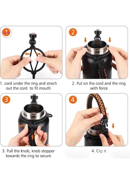 Nane Yeşili 9cm Bardak Çizme Taşıyıcı Saman Bardak Halat Kaymaz Alt Kol Su Şişesi Tutacağı Aquaflask Tumbler Askı Halatları Silikon Taban Seti (Yurt Dışından)