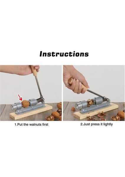 Bir Manuel Paslanmaz Çelik Fındık Kırıcı Mekanik Sheller Ceviz Fındıkkıran Hızlı Açacağı Mutfak Aletleri Meyve ve Sebze (Yurt Dışından) indirimleri