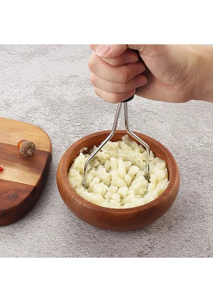 Ahşap Saplı 2 1pc Manuel Patates Ezici Paslanmaz Çelik Pres Püresi Pirinç Ezici Mutfak Gadget'ı Pürüzsüz Patates Püresi Meyve Kırıcı Yapmak Için (Yurt Dışından) modelleri
