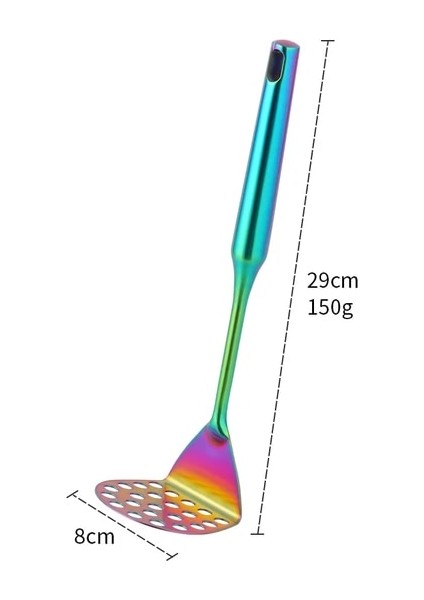Gökkuşağı No.0-L 1 Adet Patates Kırıcı Paslanmaz Çelik Pürüzsüz Patates Püresi Meyve Sebze Aracı Pres Kırıcı Mutfak Aracı (Yurt Dışından)