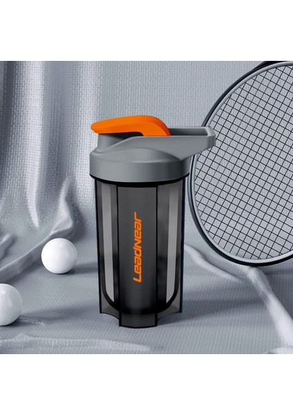Gri Yaratıcı Protein Tozu Çalkalayıcı Şişe Plastik Içecek Şişesi Açık Su Şişesi Spor Çalkalayıcı Şişe Taşınabilir Karıştırma Şişesi (Yurt Dışından)