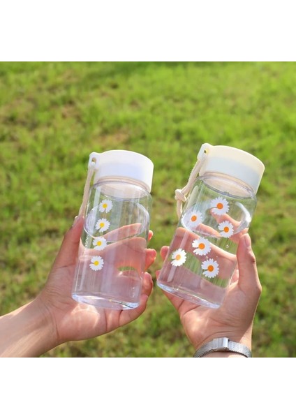3 Çiçek Buzlu 500ML 500ML Küçük Papatya Plastik Su Şişeleri Şeffaf Buzlu Su Bardağı Bpa Içermeyen Su Şişesi Taşınabilir Halat ile Seyahat Su Şişesi (Yurt Dışından) indirimleri