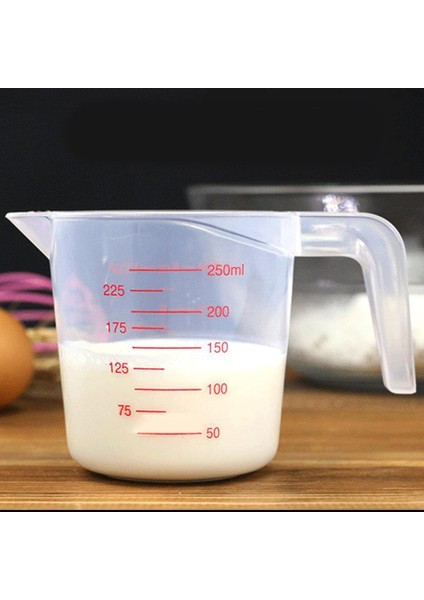 250ML 250/500/1000ML/100ML Plastik Ölçüm Kabı Sürahi Dekantör Ağzı Yüzey Mutfak Aracı Malzemeleri Kaliteli Fincan Mezun Mutfak (Yurt Dışından)