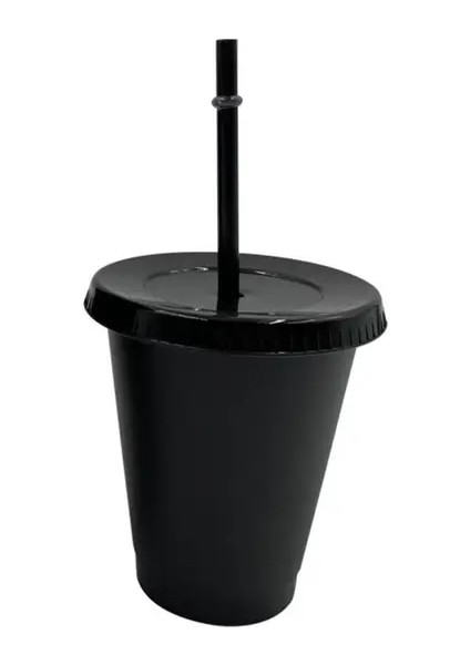 Siyah S Yeniden Kullanılabilir Içme Şişesi Su Pipetli Şişe Kahve Fincanı Süt Suyu Kupalar Su Bardakları Içme Bardağı Drinkware (Yurt Dışından)