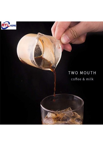60ML Tek Ağızlı 60-100ML 75ML Isıya Dayanıklı Cam Ölçüm Fincan Çift Ağızlı Ons Fincan Jigger Espresso Kahve Küçük Süt Baristal Araçları (Yurt Dışından)