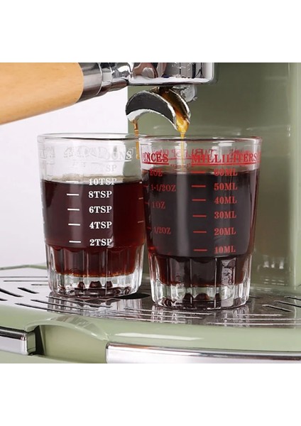 Siyah Ölçekli 30ML 30/60/90 ml Cam Ölçüm Kabı Espresso Atış Cam Sıvı Cam Ons Bardak Ölçekli Mutfak Ölçü Aracı Malzemeleri (Yurt Dışından)