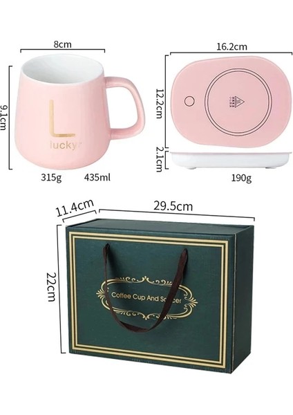 Pembe Hediye Seti Abd Plug Elektrikli Kupalar Mat Seti Bardak Isıtıcı Kahve Kupa Isıtma Pedi Kupa Isıtıcı Termostatik Akıllı Zamanlayıcı Isıtma Coaster Ev Ofis Hediyeleri (Yurt Dışından) modelleri