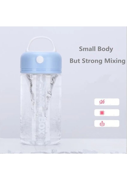 Mavi Otomatik 380 ml Elektrikli Protein Shaker Şişe Kadın Kendini Karıştıran Kahve Fincanı Seyahat Kupa Karıştırma Içecek Formülü Mikser Kız Hediye (Yurt Dışından)