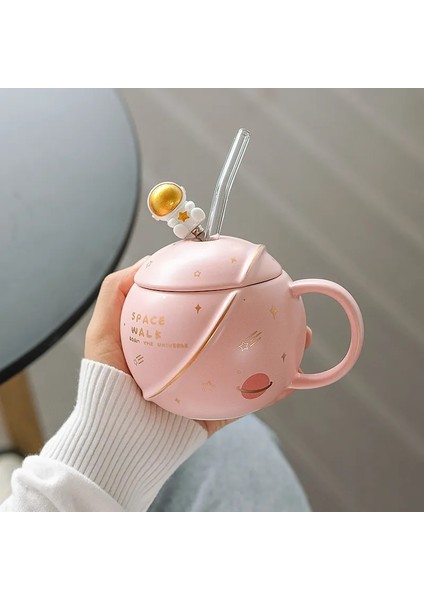 Mavi 400 ml 400 ml Yaratıcı Sevimli Uzay Güneş Sistemi Seramik Kahve Kupa Çift Cam Karikatür Süt Cam Çocuk Hediye Fincan Noel Hediyesi (Yurt Dışından) modelleri