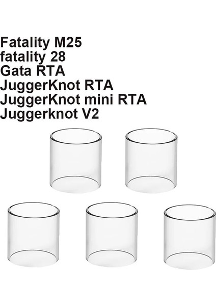 Juggerknot Rta 5pcs Düz Cam Tüpler Için Qp Fatality M25 Fatality 28 Gata Rta Juggerknot Rta Juggerknot Mini Rta Juggerknot V2 Cam Tankı (Yurt Dışından)