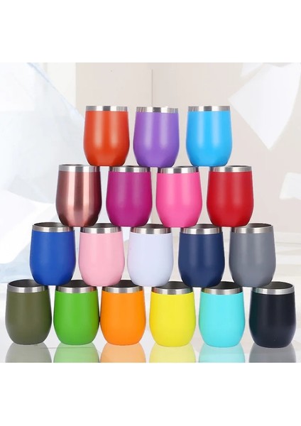 A-4 301-400 ml 12 Oz U Yumurta Şekilli Çift Duvar Yalıtımlı Paslanmaz Çelik Şarap Bardağı Şampanya Bardağı Parti Süslemeleri Mutfak Malzemeleri (Yurt Dışından) modelleri