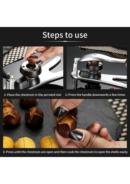 2 Adet Tırnak Seti 2 In 1 Paslanmaz Kestane Makinesi Mutfak Aksesuarları Kestane Kılıf Taşınabilir Kestane Kesici Kestane Klip Mutfak Aletleri (Yurt Dışından)
