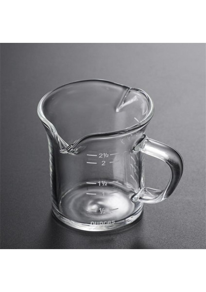 Sarı Renkli 70 ml Ölçüm Fincan Italyan Cam Kahve Fincanı Süt Fincan Çift Ağızlı Süt Fincan Şeffaf Cam (Yurt Dışından)