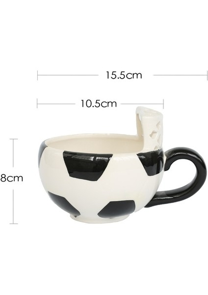 Futbol Kupası 501-600 ml Kupa Basketbol Futbol Şekli Fincan Tek Çiçek Çay Süt Kahve Kupa Kahvaltı Seramik Kupa Aile Mutfak Sofra Malzemeleri Hediye (Yurt Dışından)