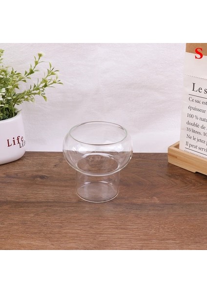 300ML 300ML/550ML Kahve Kupa Ev Şeffaf Viski Şarap Yoğurt Tatlı Cam Bardak Ev Bar Drinkware Kabak Şekli Kokteyl Bardağı (Yurt Dışından)