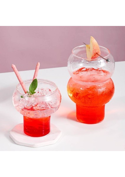 300ML 300ML/550ML Kahve Kupa Ev Şeffaf Viski Şarap Yoğurt Tatlı Cam Bardak Ev Bar Drinkware Kabak Şekli Kokteyl Bardağı (Yurt Dışından) modelleri