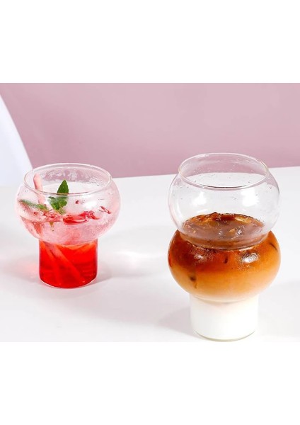 300ML 300ML/550ML Kahve Kupa Ev Şeffaf Viski Şarap Yoğurt Tatlı Cam Bardak Ev Bar Drinkware Kabak Şekli Kokteyl Bardağı (Yurt Dışından) fırsatları