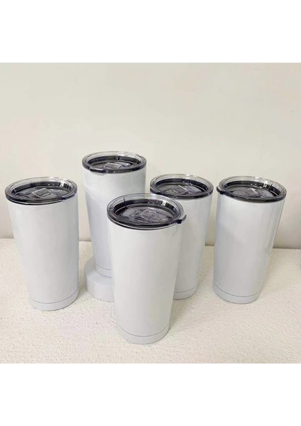 Beyaz 20OZ 20OZ Süblimasyon Kahve Kupaları Slayt Kapaklı Çocuklar Süt Kupa Seyahat Tumbler Bardak 304 Paslanmaz Çelik Bardaklar Yeni Yıl Hediyeleri (Yurt Dışından) fırsatları