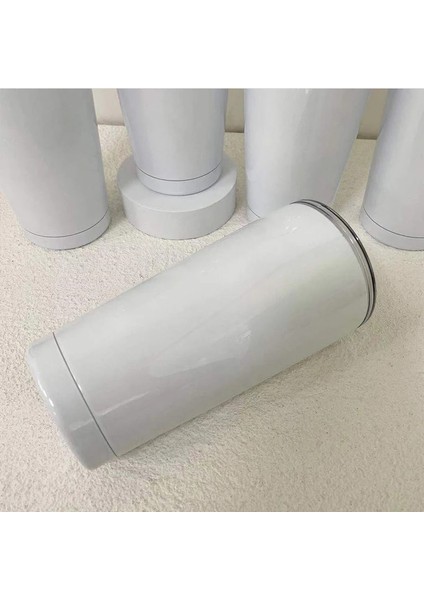 Beyaz 20OZ 20OZ Süblimasyon Kahve Kupaları Slayt Kapaklı Çocuklar Süt Kupa Seyahat Tumbler Bardak 304 Paslanmaz Çelik Bardaklar Yeni Yıl Hediyeleri (Yurt Dışından) indirimleri