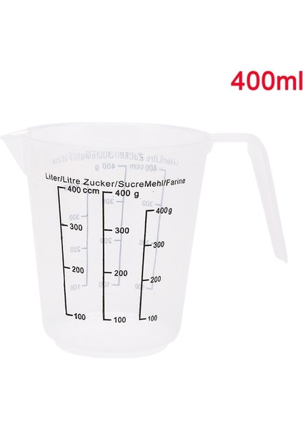 400ML Mutfak Ölçüm Kabı Pp Plastik Koni Ölçüm Kabı Yuvarlak Dijital Kalın Saplı Mutfak Aracı Yemek Pişirmek Için 250/500/1000ML (Yurt Dışından)