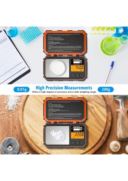 Mor Dijital Mini Ölçek 200G 0.01G Cep Ölçeği 50G Kalibrasyon Ağırlığı Elektronik Akıllı Ölçek Gıda Tabletler Için Takı (Yurt Dışından) fiyatları