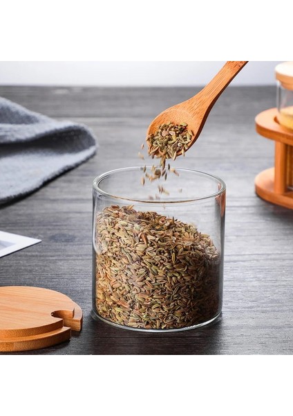 1 Kavanoz Kapaklı Kaşık Cam Baharat Kavanoz Bambu Kaşık ile Baharat Şişesi Seti Bambu Kapaklı Baharat Kavanoz Mutfak Malzemeleri Cam Kavanoz ve Kapaklar (Yurt Dışından) indirimleri