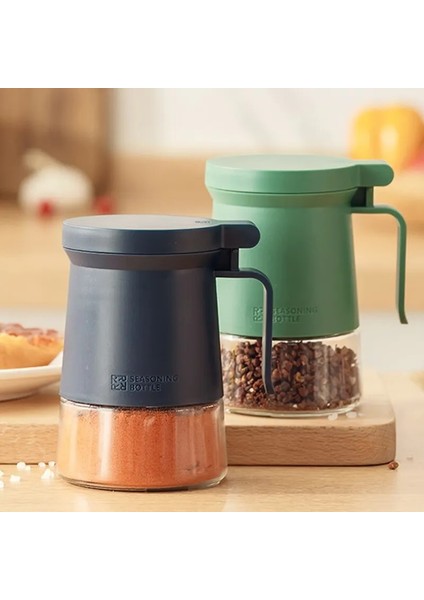 Yeşil C2892A Baharat Kavanoz Mutfak Baharat Kavanoz Cam Şeffaf Saklama Kavanoz Kaşıkla Nem Geçirmez Yüklü Katı Baharat Mutfak Aletleri (Yurt Dışından) fırsatları