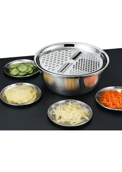 26CM 3 Adet/takım Paslanmaz Çelik Drenaj Sepeti Çok Fonksiyonlu Sebze Dilimleme Kesici Mutfak Sebze Rende Pot Sebze Meyve Tabağı (Yurt Dışından) fırsatları