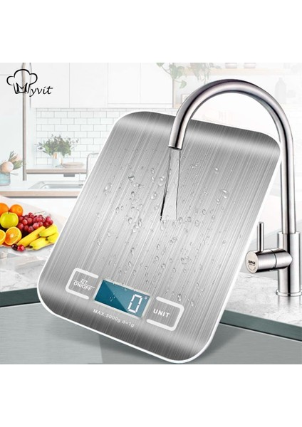 Beyaz 10KG Xiaomi 10KG Mutfak Terazisi Paslanmaz Çelik Tartı Gıda Diyet Posta Dengesi Ölçme LCD Hassas Elektronik Terazi (Yurt Dışından)
