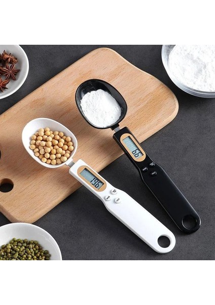 Siyah Mini Kaşık Ölçeği Dijital Mutfak Terazisi Elektronik LCD Gıda Ölçeği 0.1-500G Pişirme Unu Süt Kahve Tozu Ağırlık Ölçü Kaşığı (Yurt Dışından) fırsatları